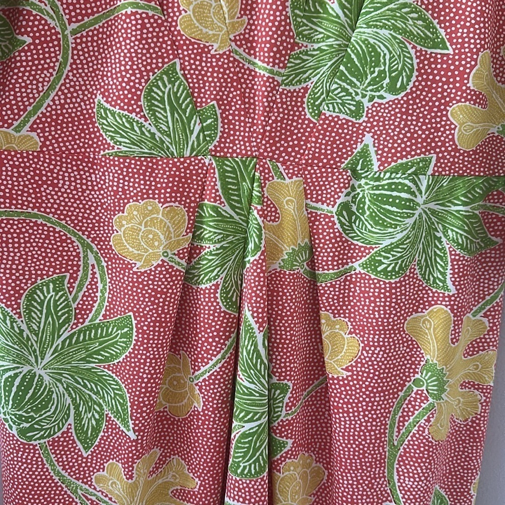 J. McLaughlin Tropical Print Catalina
Cloth Ruched Sheath Dress Sz Large Preppy - Picture 4 of 7